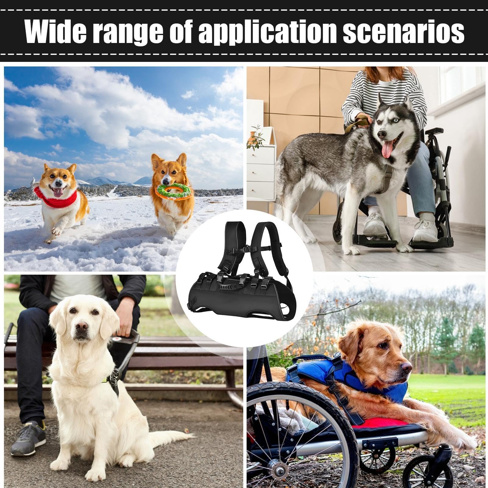 Arnés de elevación para Perros Mayores - Chaleco de elevación para | rehabilitación de mascotas, arnés de apoyo para perros | Chaleco de elevación ajustable para rehabilitación de mascotas, moch