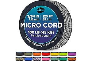 TECEUM Grey Paracord – 1.18 mm X 125 ft – Superior Quality...