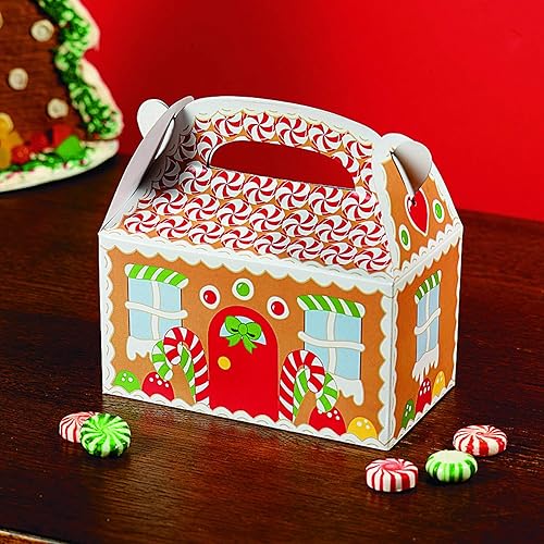 Miniatura 2 de Fun Express Cajas para golosinas con forma de casa de jengibre, Multicolor