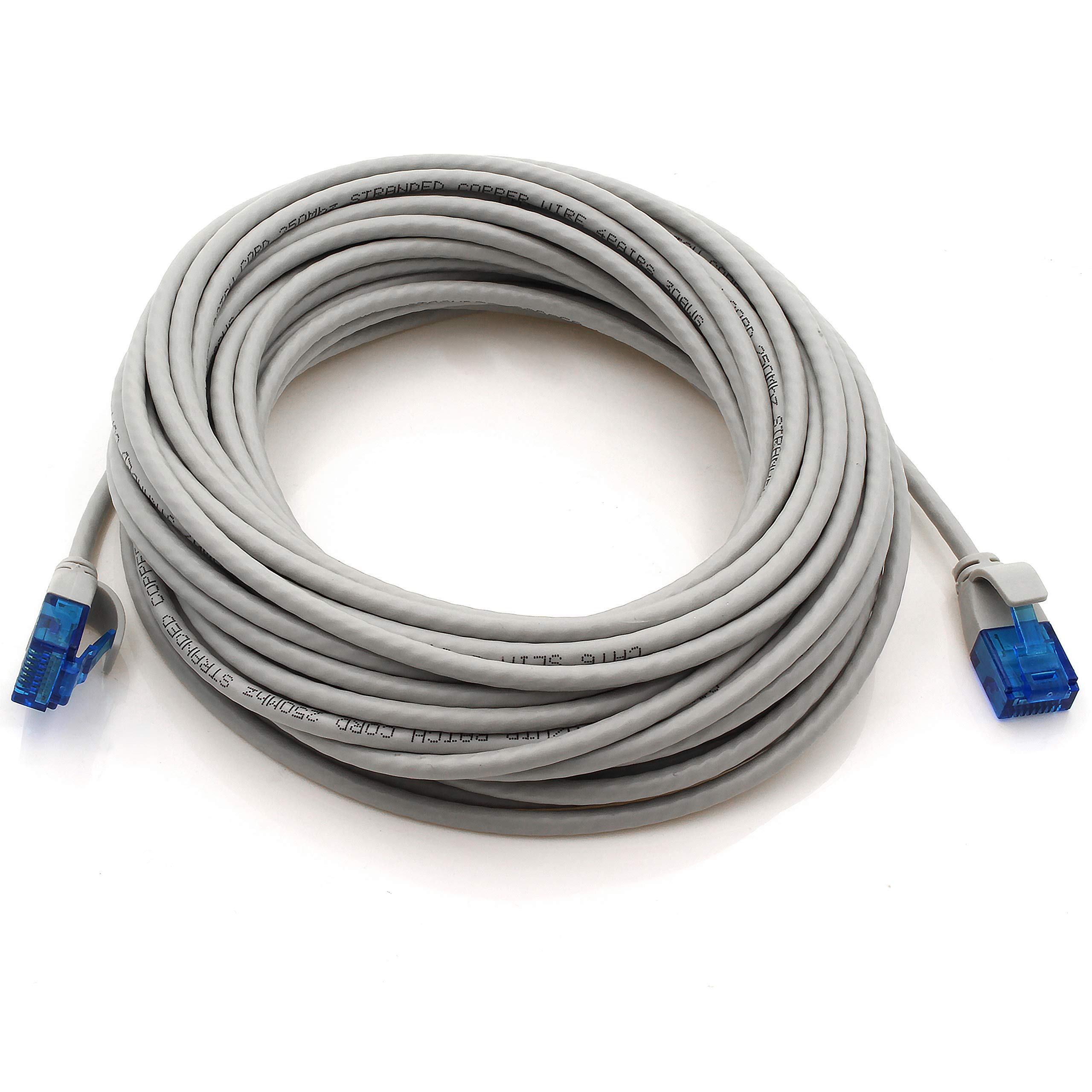 1aTTack.de 660349 Cat6 Cat.6 kabel sieciowy Cat 7,5 m - kabel krosowy cienki (mała średnica – bardzo elastyczny) 1000 Mbit/s – 10 sztuk – szary