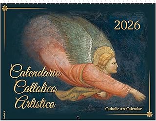 2026 Catholic Wall Calendar in Italian/English - 'Catholic Art' | 'Calendario Cattolico Artistico' | Made in the USA