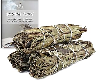 Smudge Sticks 3 Pack for Cleansing House, Meditation, Yoga, Negative Energy Cleanse, and Smudging with Starter Guide | 4 I...