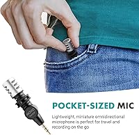 Vista 2 de Movo MA5SP - Micrófono de escopeta TRRS de 0.138 in para dispositivos iPhone o Android, micrófono omnidireccional para teléfono con rotación