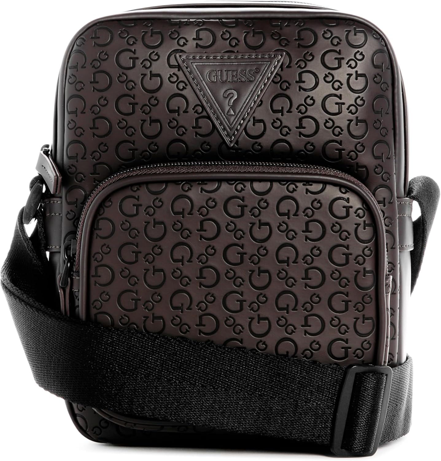 Guess Men's Warner Camera Crossbody Bag Coffee Brown