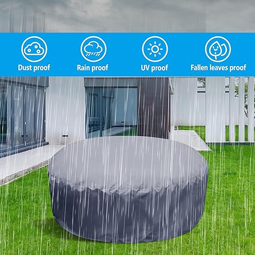 Miniatura 5 de Protector redondo de cubierta completa para bañera de hidromasaje, reemplazo de cubiertas de cobertura completa, impermeable, portátil, protector de