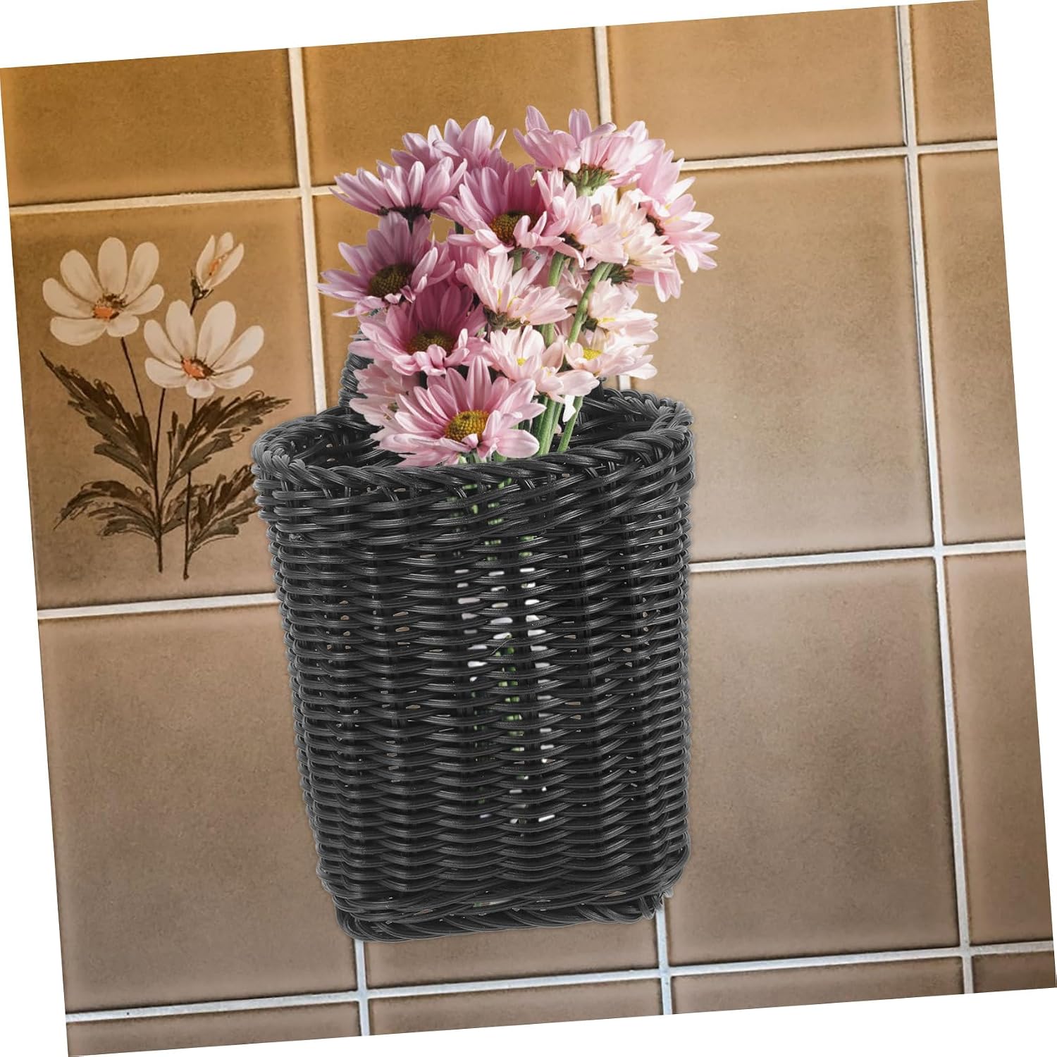 Hanging Decor Wall Hanging Basket Wicker Shower Basket Small for Storage Kitchen