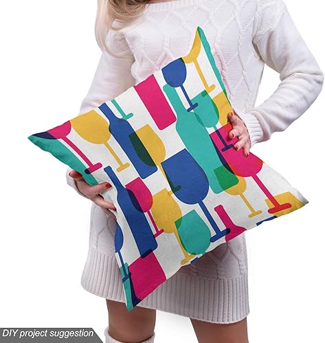 Miniatura 88 de Lunarable - Tela para amantes de perros de The Yard, patrón divertido de animales de dibujos animados en posiciones caprichosas estirando y Beige y