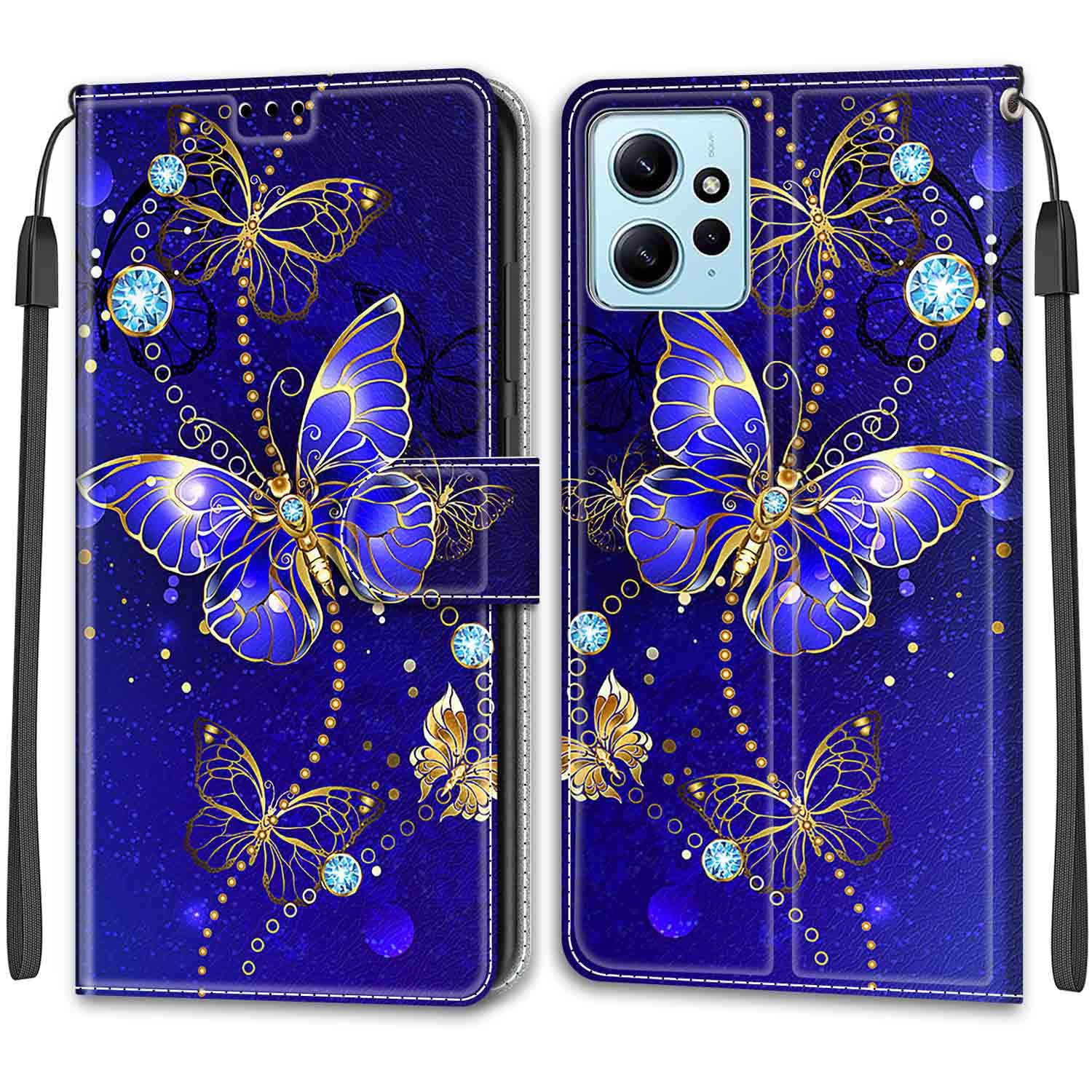 Asuwish Cover per Xiaomi Redmi Note 12 4G con Pellicola Vetro Temperato Vetrino Portafoglio Libro Pelle Porta Carte Supporto Protettivo Protezione Note12 G4 Lte 23021RAA2Y Custodia Case Grigio