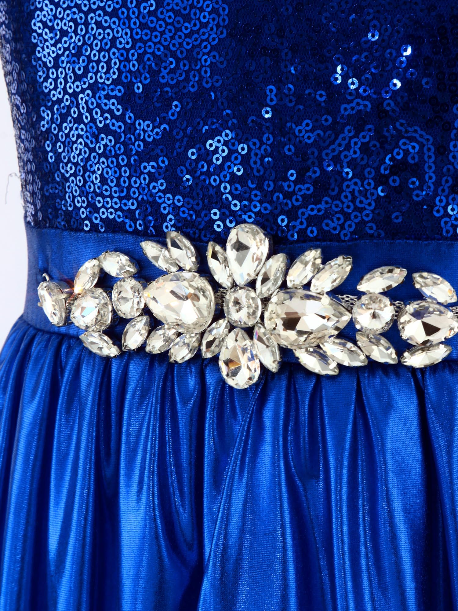 Kinder Brautjungfernkleid Hochzeitskleid Glitzer Satin A Linie Kleid