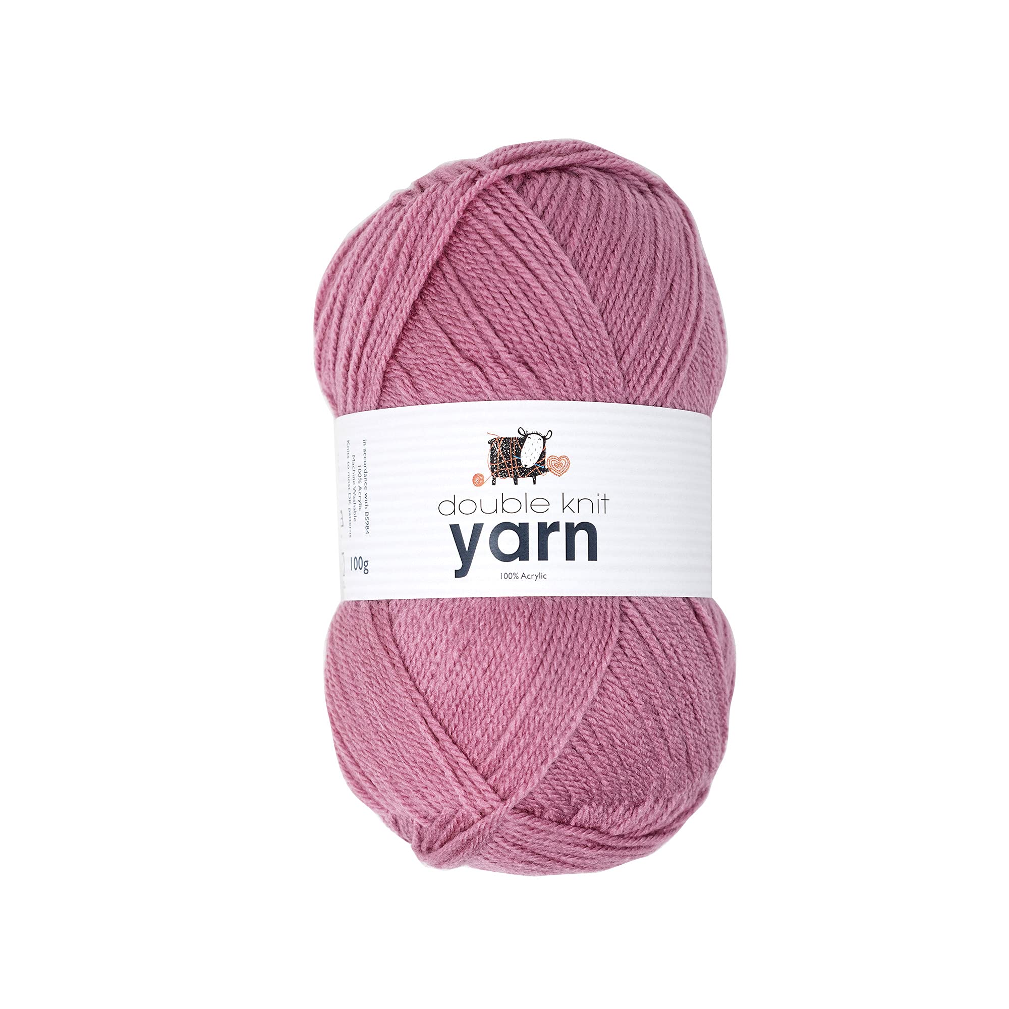 KORBOND DK Black Yarn - 100g Acrylic Wool - Lightweight, Hypoallergenic & Durable Double Knit Crochet Yarn Knitting Wool (290m Total) — view 110