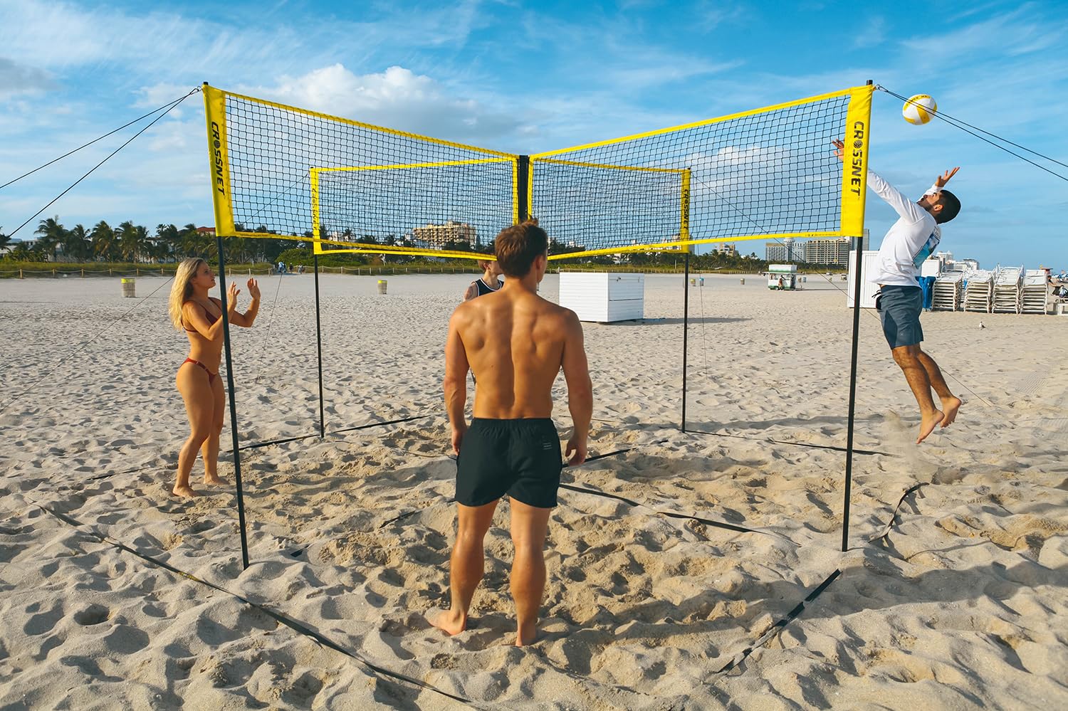 HAMMER CROSSNET Four Square Volleyball Net
