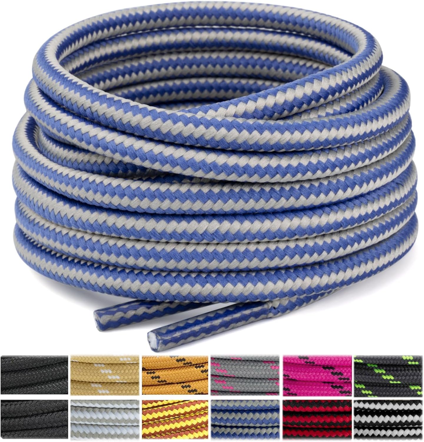 Lacets Tiestra Plusieurs Longueurs Lacets Ronds Renforcés TIESTRA - 19 Couleurs Pour Bottes Et Chaussures Lacets Renforcés