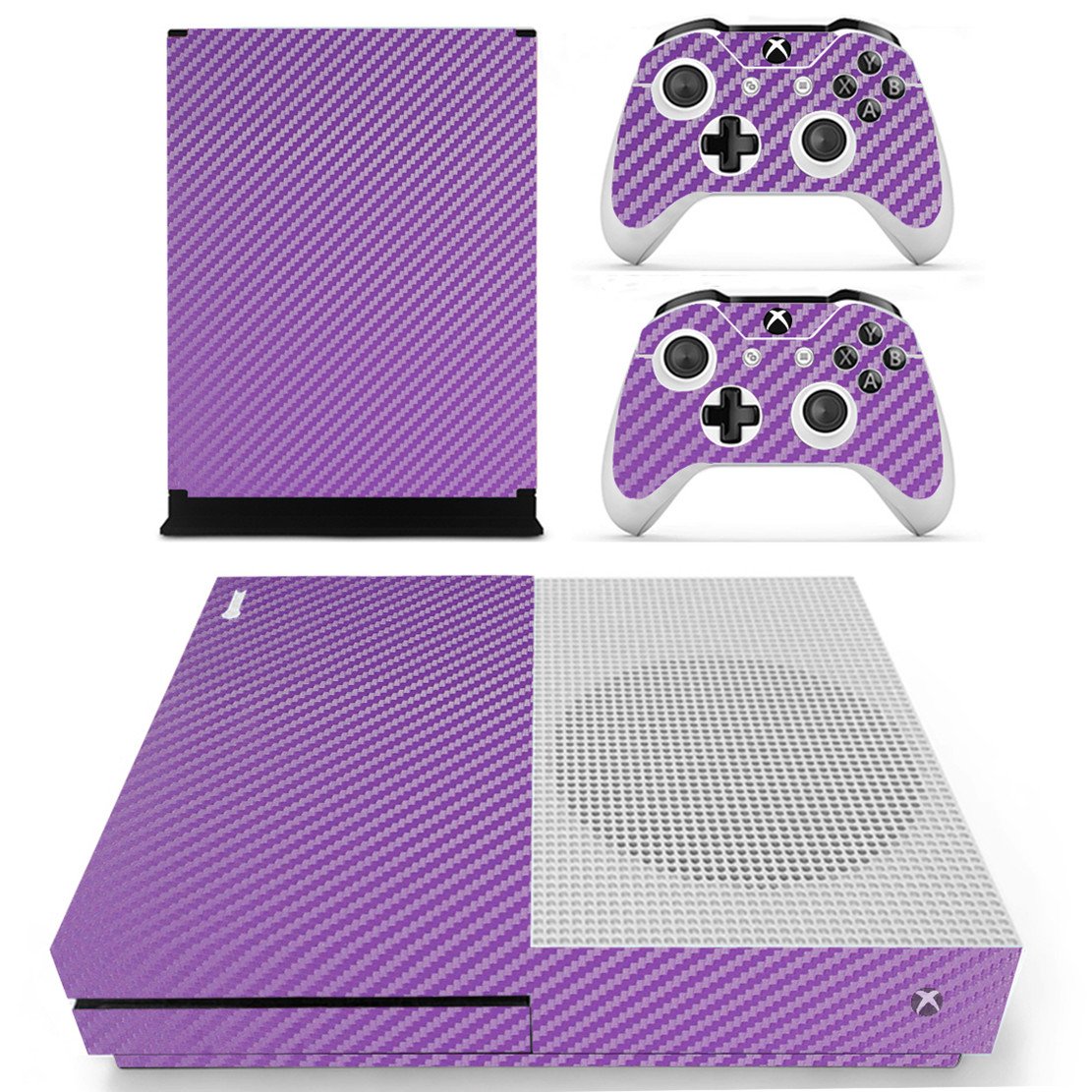 DOTBUY Vinyl Decal Full Body Skin Sticker For Microsoft Xbox One S Console And 2 Controllers And Kinect 2.0 (Carbon Fiber Black) — view 42