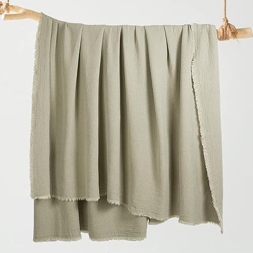 Miniatura 4 de HOMBYS Manta reversible de lino 100 % puro de 92 x 108 pulgadas, tamaño King, de lino suave, color lino natural (color rosa, 92 x 108 pulgadas)