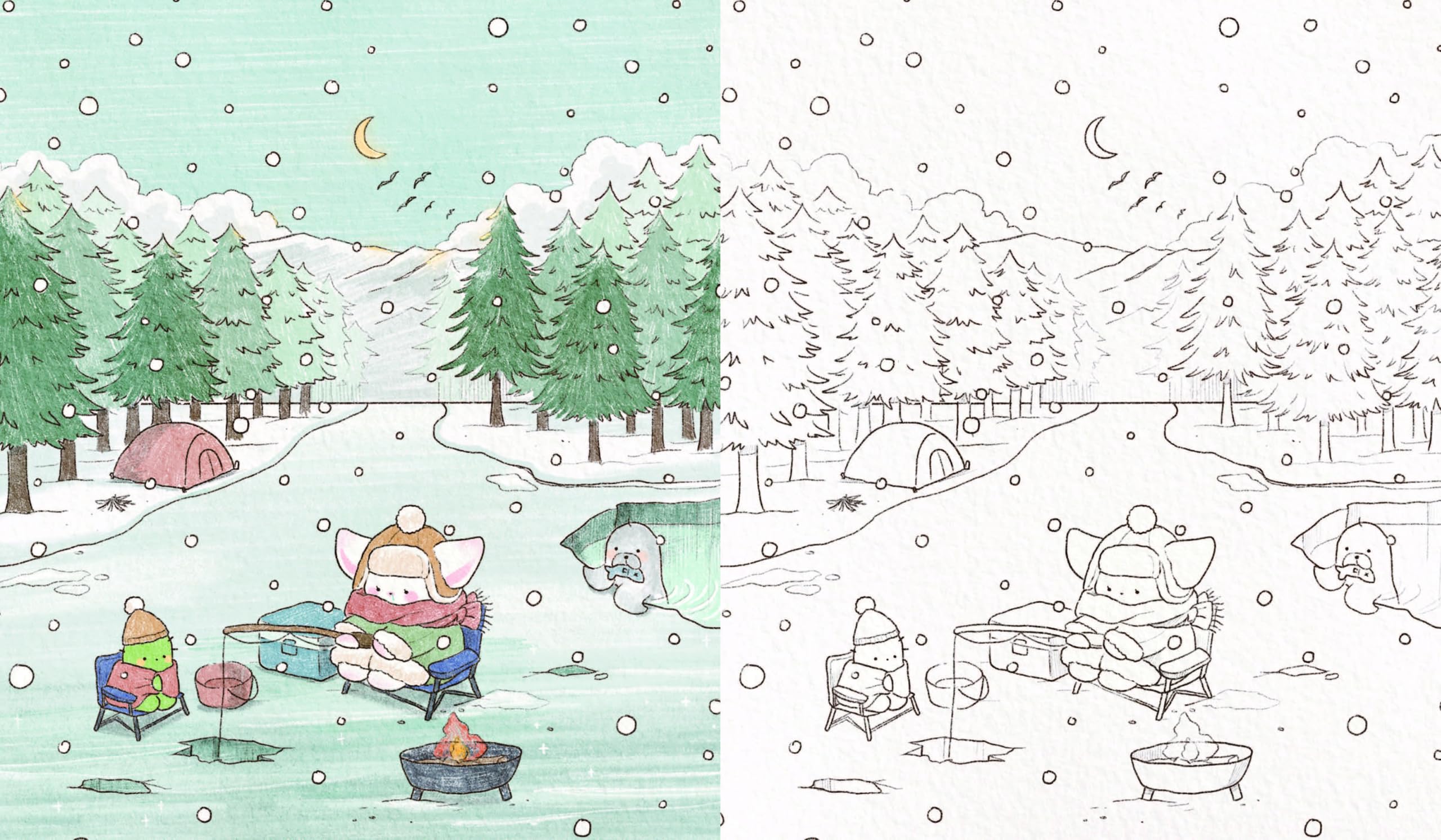 Sogumi the Fennec Fox: Cute Four-Seasons Colouring : Book 1