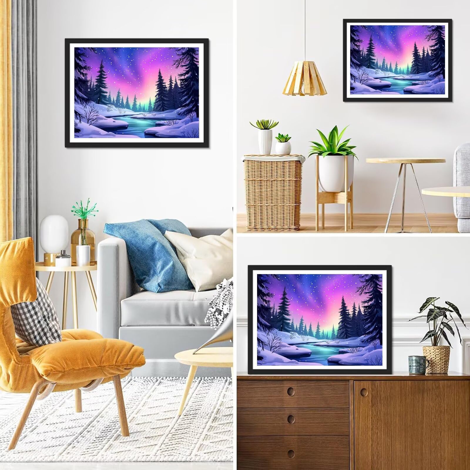 Diamond Painting Aurora, 5D Diamond Painting Erwachsene 70x90cm qw1-673