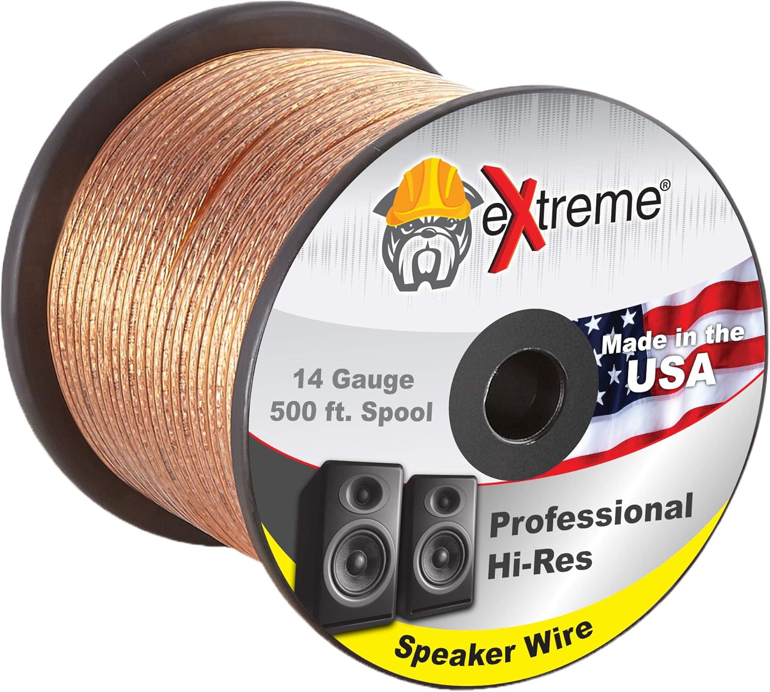 🔥 Cashback up to 70% Professional Grade 14 Gauge Speaker Cable – Pure Stranded Copper Speaker Wire in 500 Feet for Car Audio, Home Theater Systems, Radio Speakers, Any Audio Application by eXtreme Consumer Products