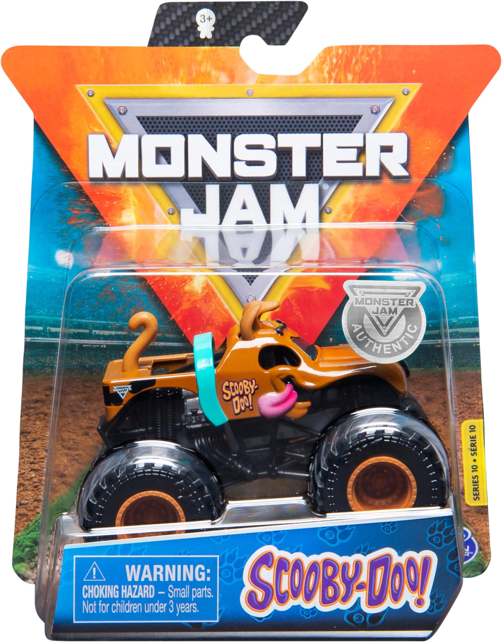 Monster Jam, Official Scooby Doo Truck, Die-Cast Vehicle, Ruff Crowd Series, 1:64 Scale