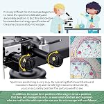 1000x Microscope for Students with Prepared Slides Kit for School Home Science, Amateur Adults Biology Research Homeschool Science Learning Nature MAXLAPTER