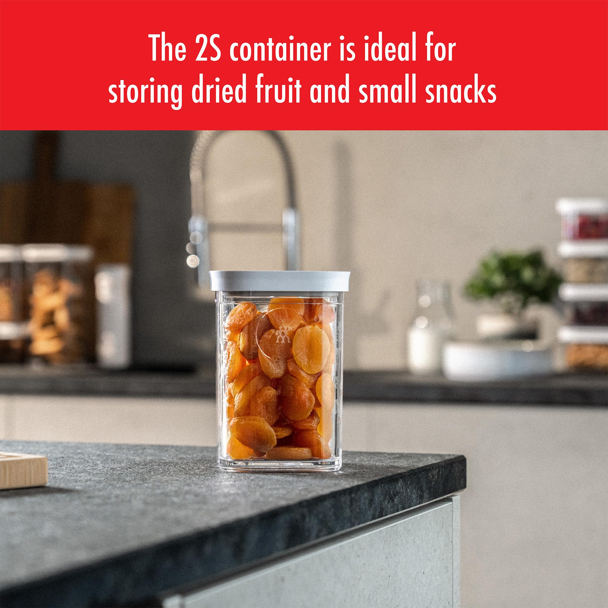 ZWILLING Fresh & Save Cube Box Contenedor de almacenamiento de alimentos, pequeño, mediano, transparente