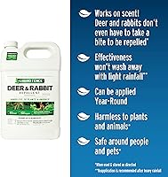 Vista 2 de Liquid Fence Concentrado repelente de ciervos y conejos, aplicar durante todo el año, 1 galón