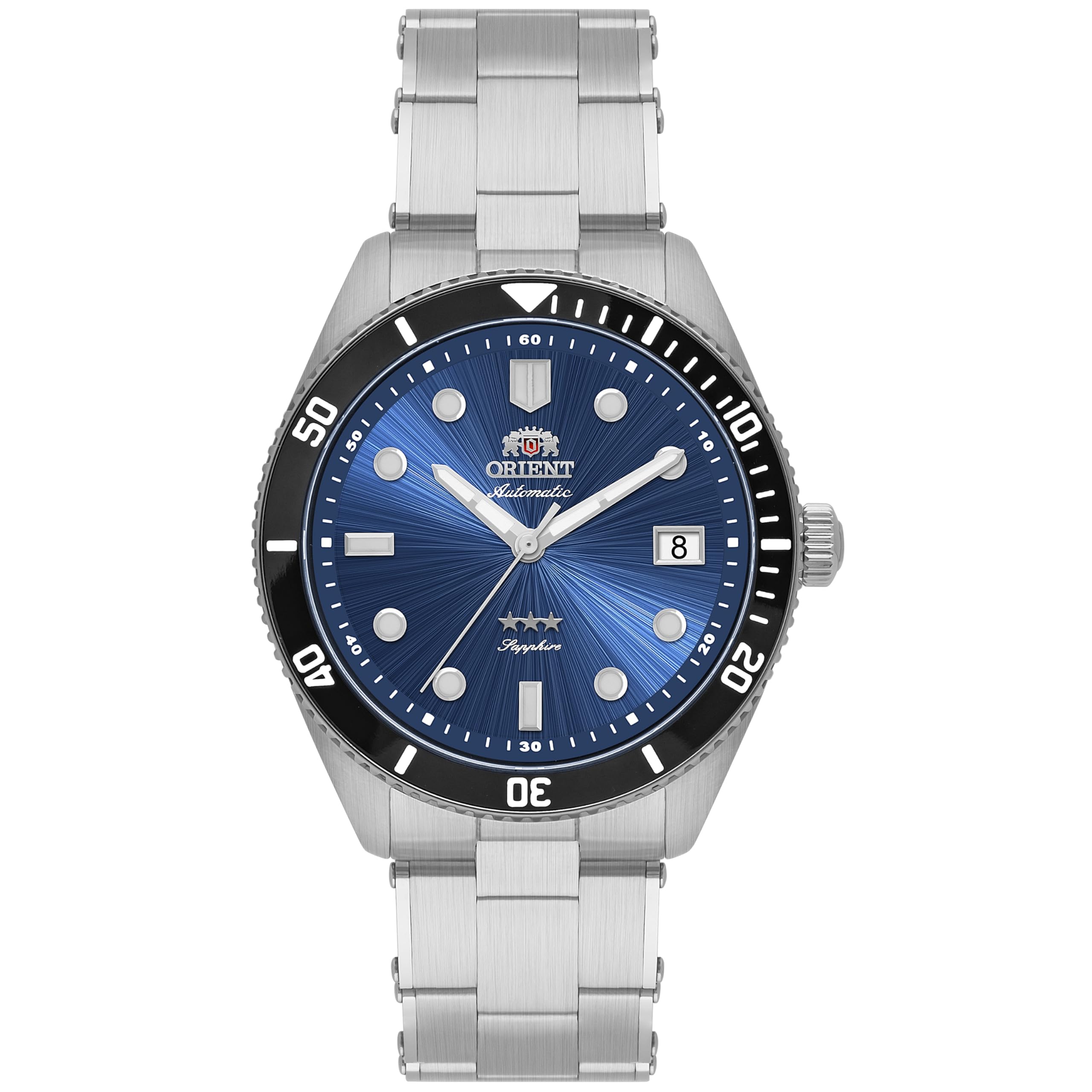Relógio Orient Três Estrelas Cristal de Safira NH3SS016 E1SX