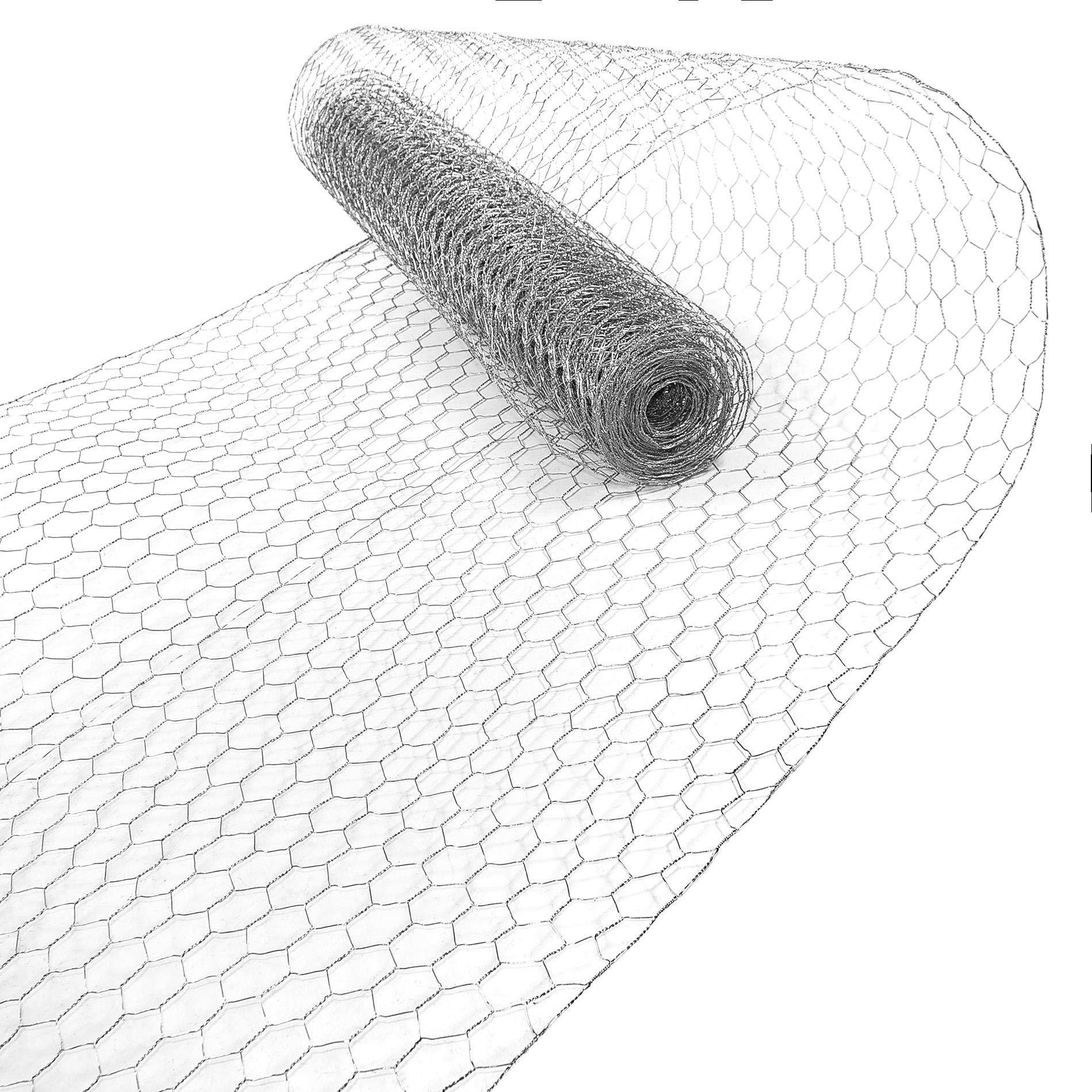 ESTEXO Sechseckgeflecht Zaun Draht Hasendraht Drahtzaun Drahtgeflecht 6eck Gartenzaun Drahtgitter (1,50 x 25 m)