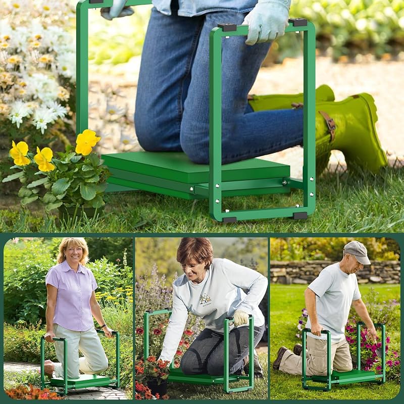 Garden Kneeler and Seat, 10.2" Wider Heavy Duty Thick for Kneeling and Seat image 4