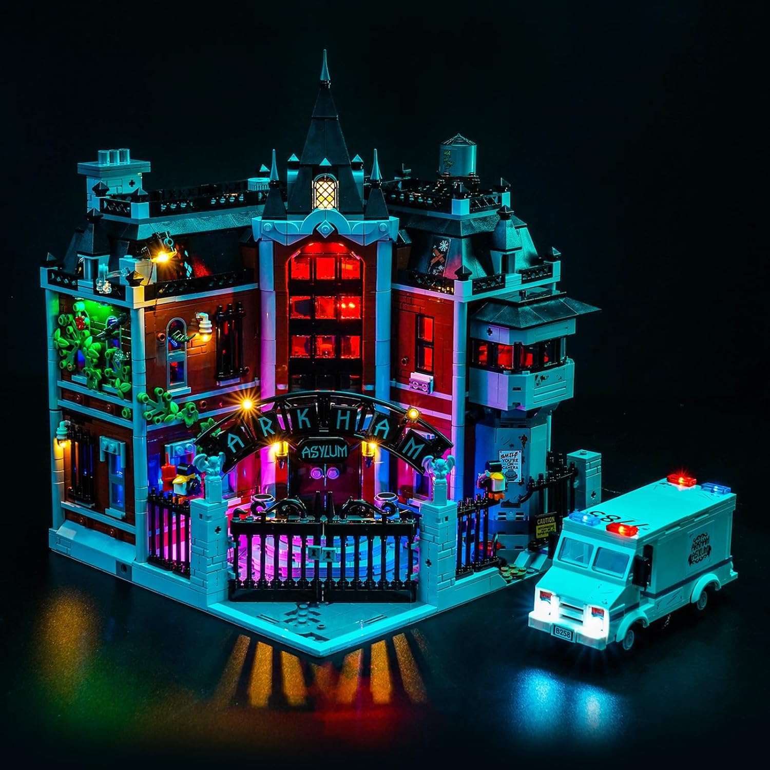 Light kit Compatible with Lego 76300 Arkham Asylum - No Model Only Light, LED Lighting Accessories Compatible with Lego 76300 (Standard Version)