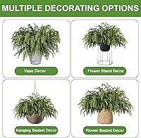 Vista 5 de Artgar 12 Pcs Pine Branches - 18 Inch Artificial Green Pine Stem - Real Touch Christmas Greenery Pines Branches for DIY Flower Arrangement Home