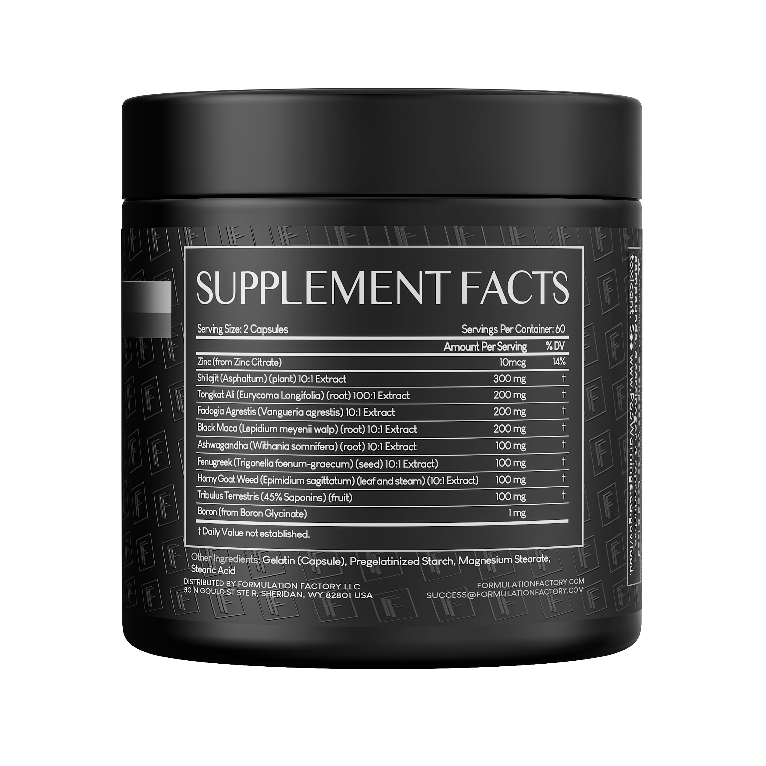 Formulation Factory Self Obsessed 10-in-1 Natural Testosterone Booster for Men, Testosterone Supplement for Men with Shilajit, Tongkat Ali, Fadogia Agrestis, 120 Capsules, 2 Month Supply — Amazon image 2