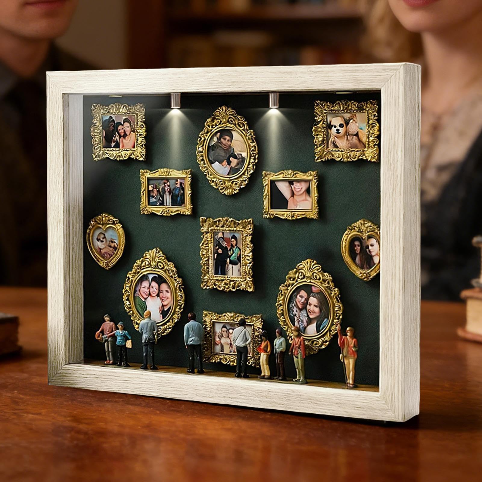 Museum Of Us Cornice Regalo Personalizzata Per Coppie, 22,7*31,4*3,7cm, Mini Museum Silhouette Box, Celebrate Your Memories In Stile, Perfetta Per Matrimoni, Anniversari