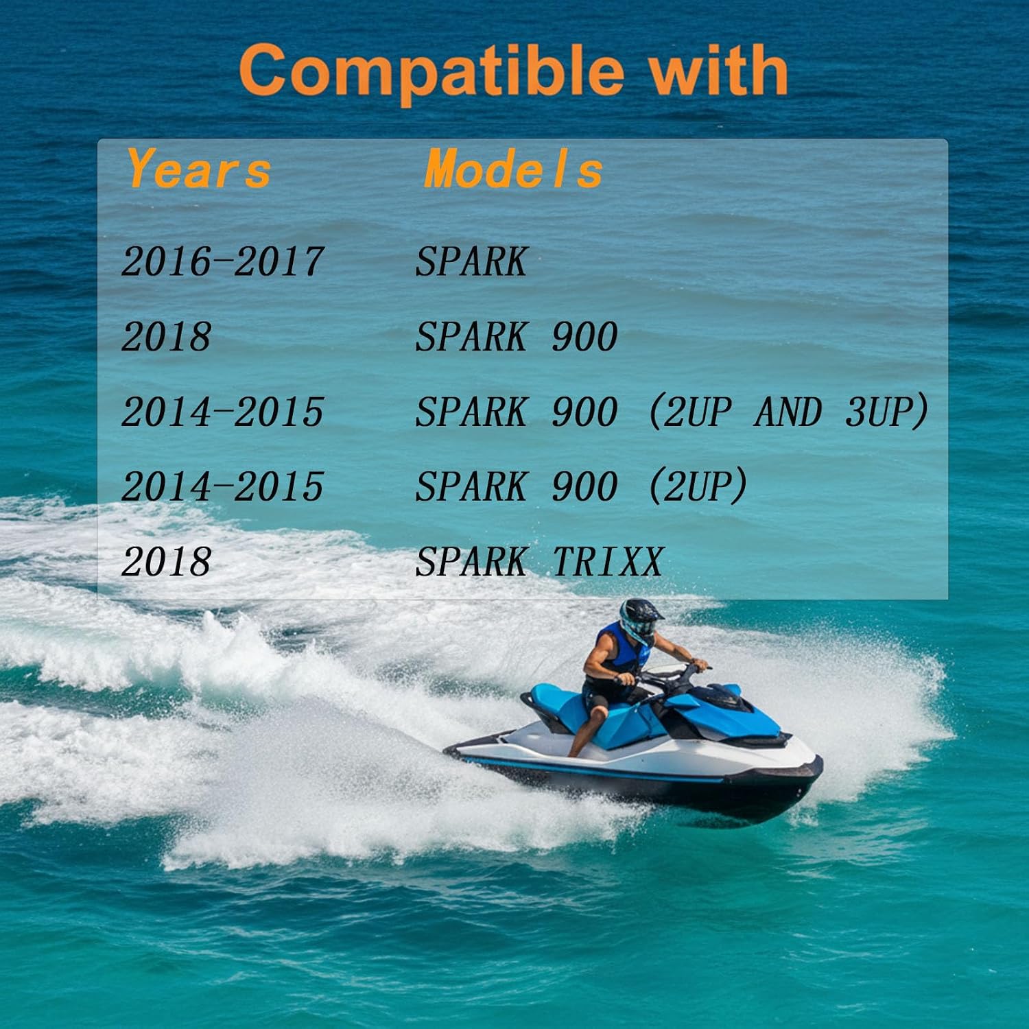Neoprene Seal Impeller Jet Pump Neoprene Seal Compatible With Sea-Doo Spark 900 Spark Trixx 2014-2018 Replace#: 293200134