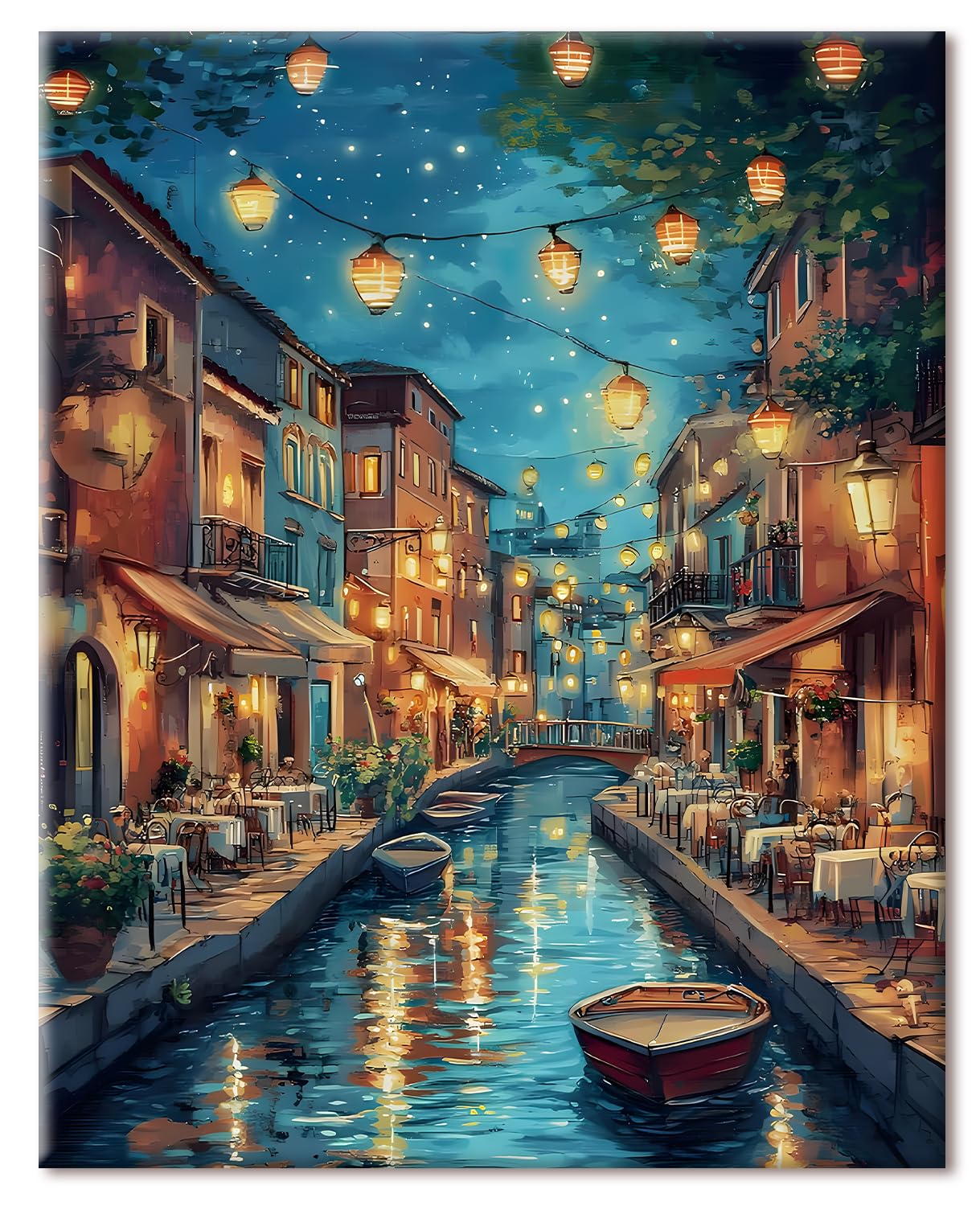 AG.AIIEU Diamond Art Kits, 5D Diamond Painting Kits for Adults Wall Art, Dcrystal Art Kits for Adults, DIY Gem Crystal Art for Home Wall Decor 30x40cm (Water City)
