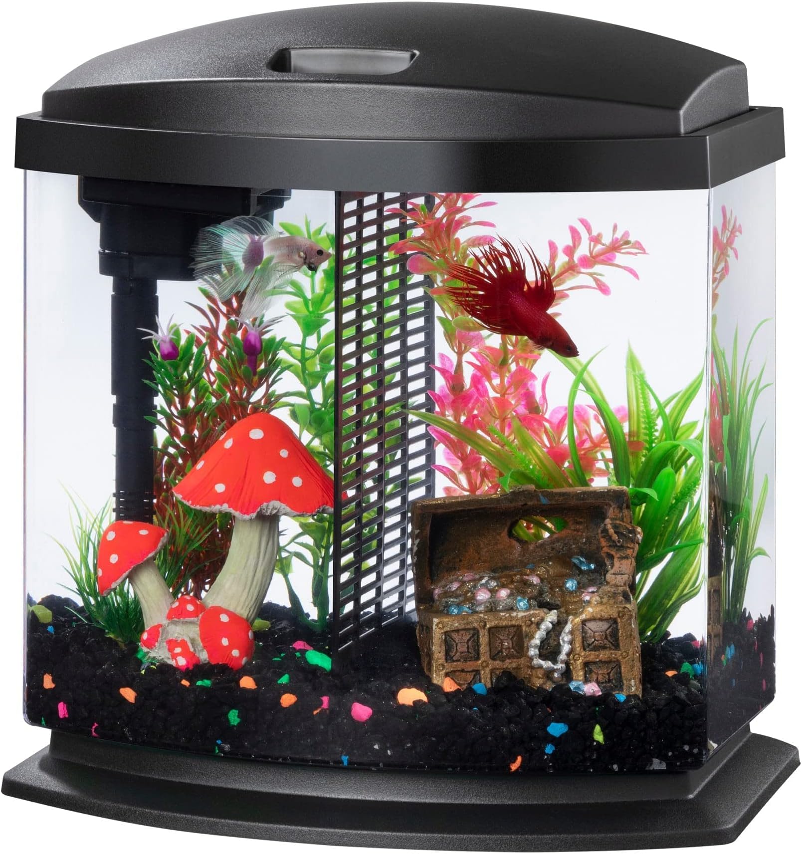Aqueon Betta Falls 3 Section Aquarium Fish Tank With