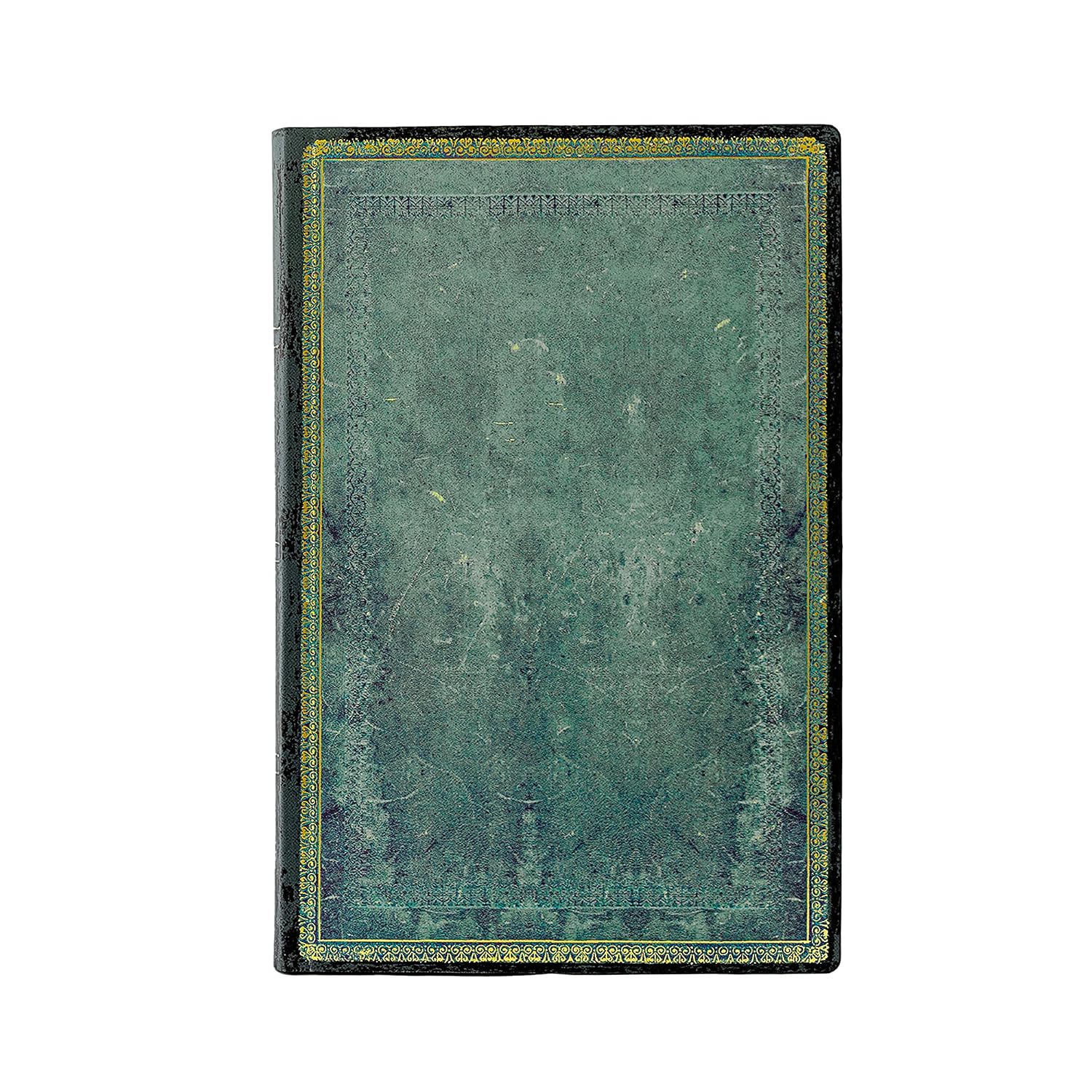 Pacific Blue Old Leather Collection Mini Lined Softcover Flexi Journal Elastic Band Closure Soft Cover with Elastic Band Closure