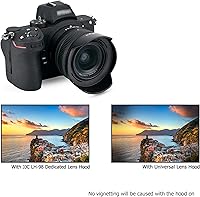 Vista 5 de Parasol tipo bayoneta estilo pétalo para Nikon NIKKOR Z 0.945-1.969 in f/4-6.3 lente en Nikon Z5 Z6 Z6 II Z7 Z7 II Reemplazar Nikon HB-98