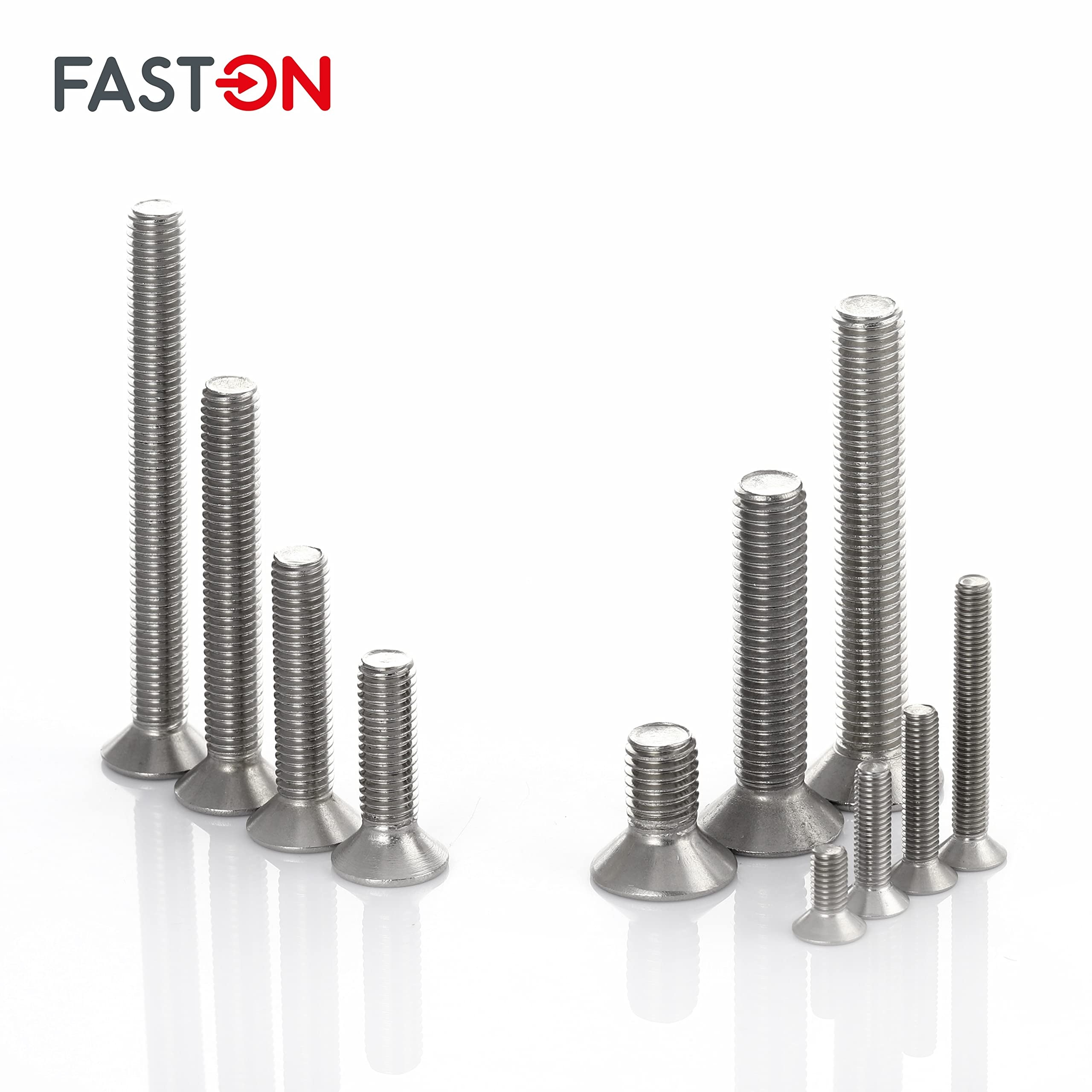 Senkkopfschrauben M10x200 Edelstahl (10 Stück) Innensechskant Edelstahlschrauben DIN 7991 FASTON®