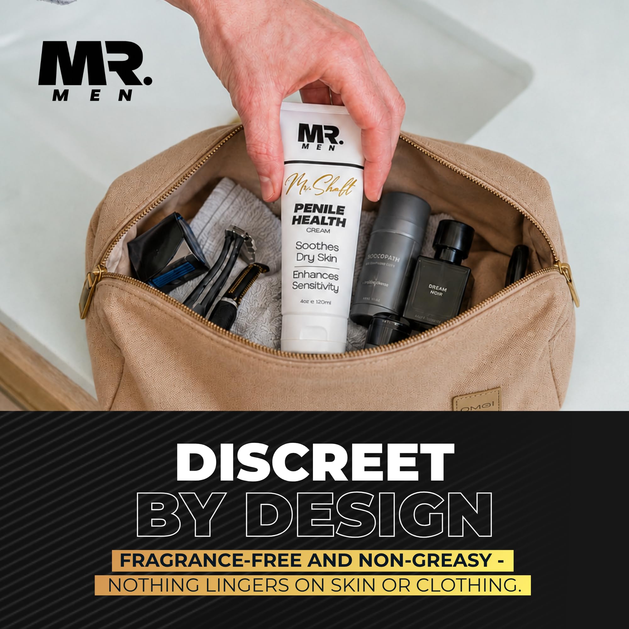 Penile Moisturizer Cream for Men, Fragrance-Free 4 oz