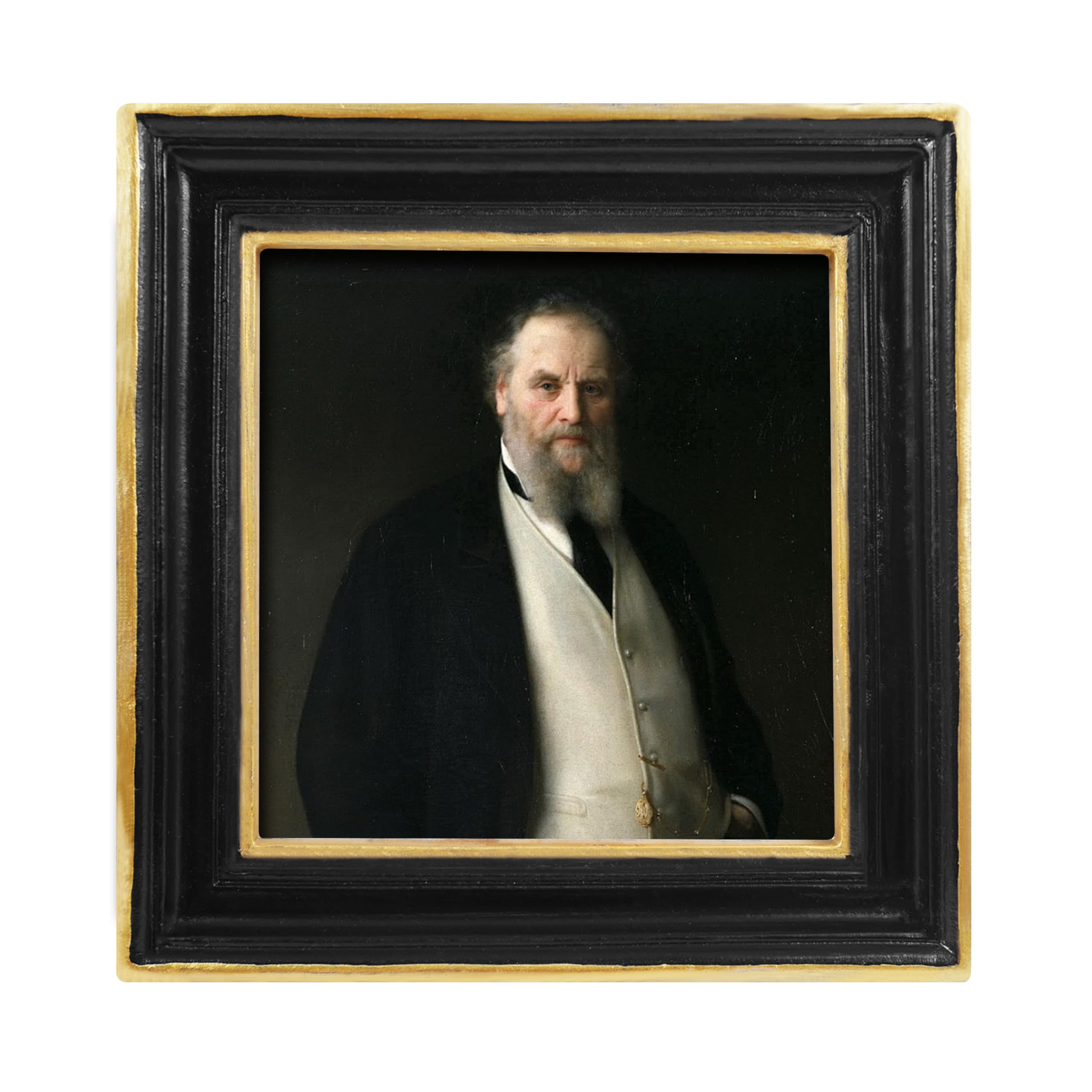 SIMON'S SHOP 4x4 Picture Frame, Vintage Square Picture Frames for Wall Mount and Tabletop, Small Black Photo Frame