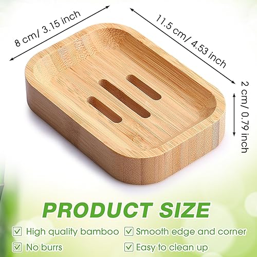 Miniatura 2 de Soporte para jabón de madera, bandeja de jabón de madera, accesorios de baño de bambú de madera, soporte autodrenante para jabonera para baño,