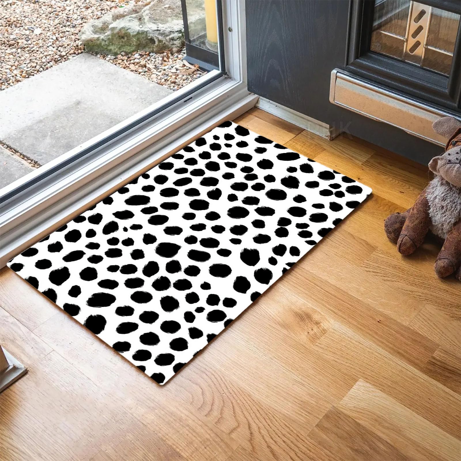 Alfombra pequeña de leopardo de 90x150 cm lavable para entrada de casa GDJSMIN