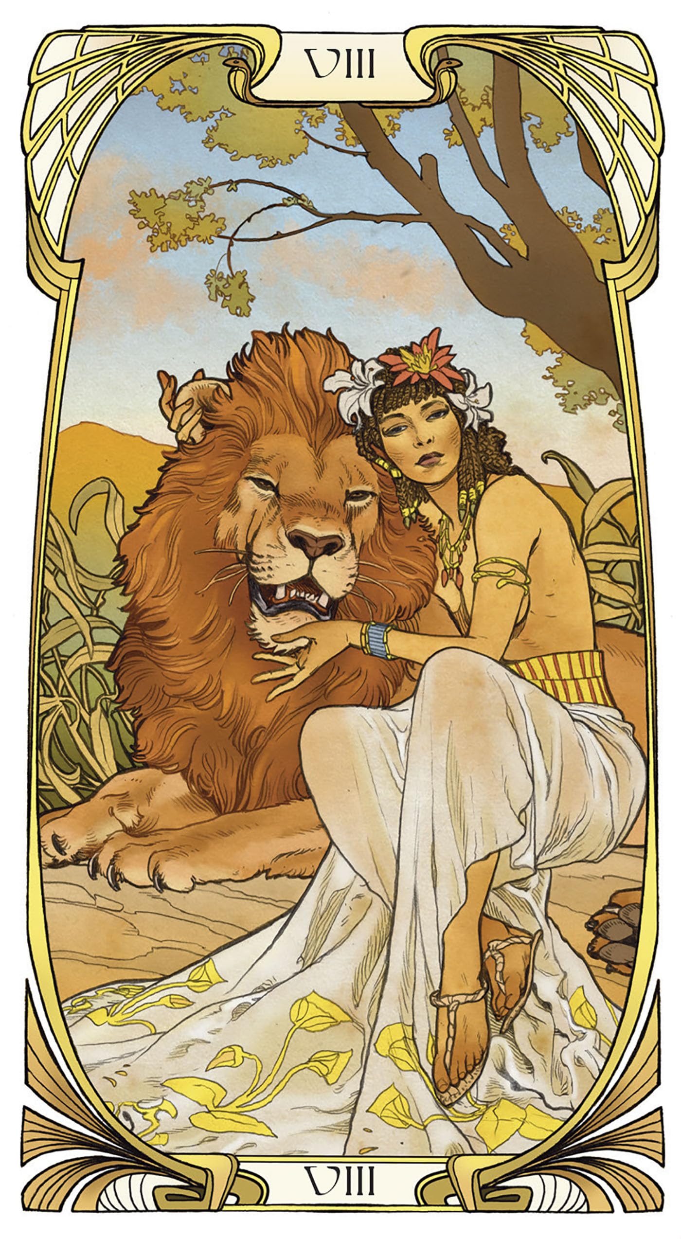 Coffret Tarot Égyptien Art nouveau