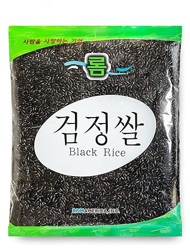 Miniatura 5 de ROM AMERICA Arroz negro dulce prohibido para cocina asiática  Arroz púrpura coreano pegajoso de grano medio integral, superalimento saludable, lleno