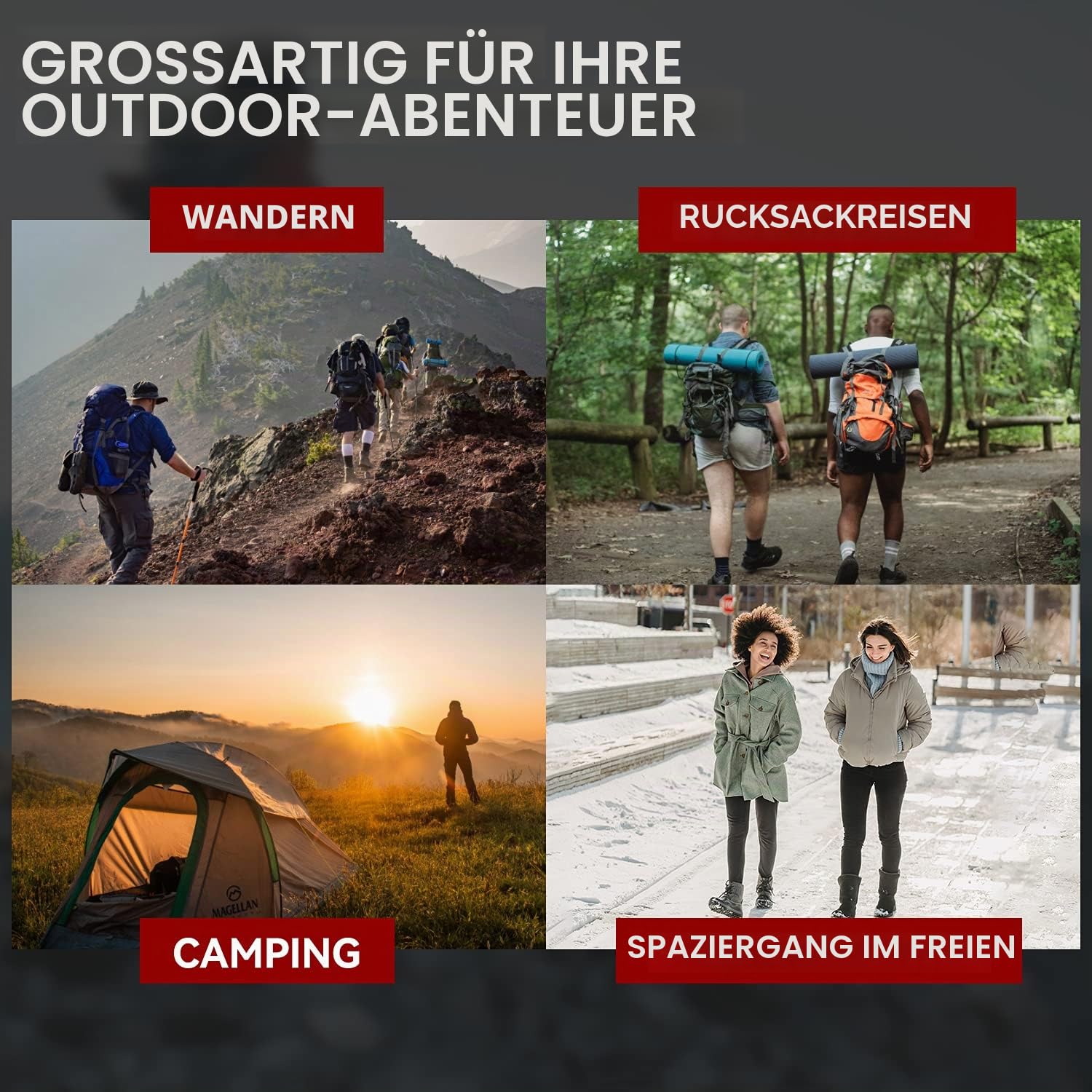 Socks Daze Merino-Woll-Wandersocken für Damen und Herren, warme gepolsterte Crew-Socken für Trekking, Arbeit und Outdoor