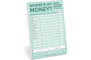 Knock Knock Weekly Money Tracker Pad: Keep Track of Your Weekly Expenses