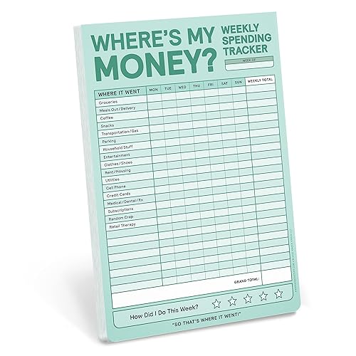Knock Knock Weekly Money Tracker Pad, Weekly Spending Tracker Budget