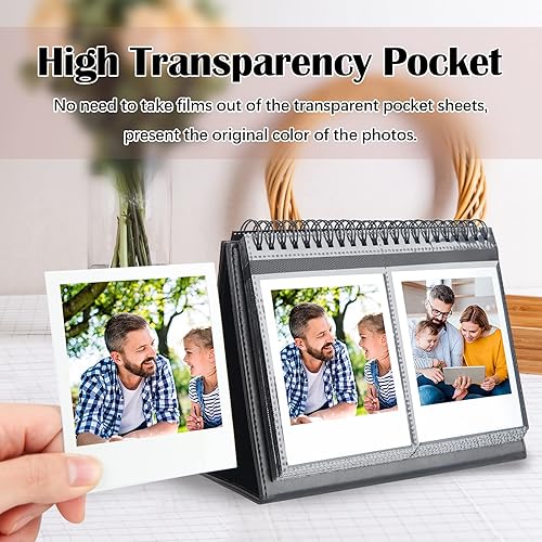 Miniatura 5 de Paquete de 2 álbumes de fotos para cámara Fujifilm Instax Wide 300, Polaroid 600, álbumes para cámara de película instantánea Polaroid Now+ Now