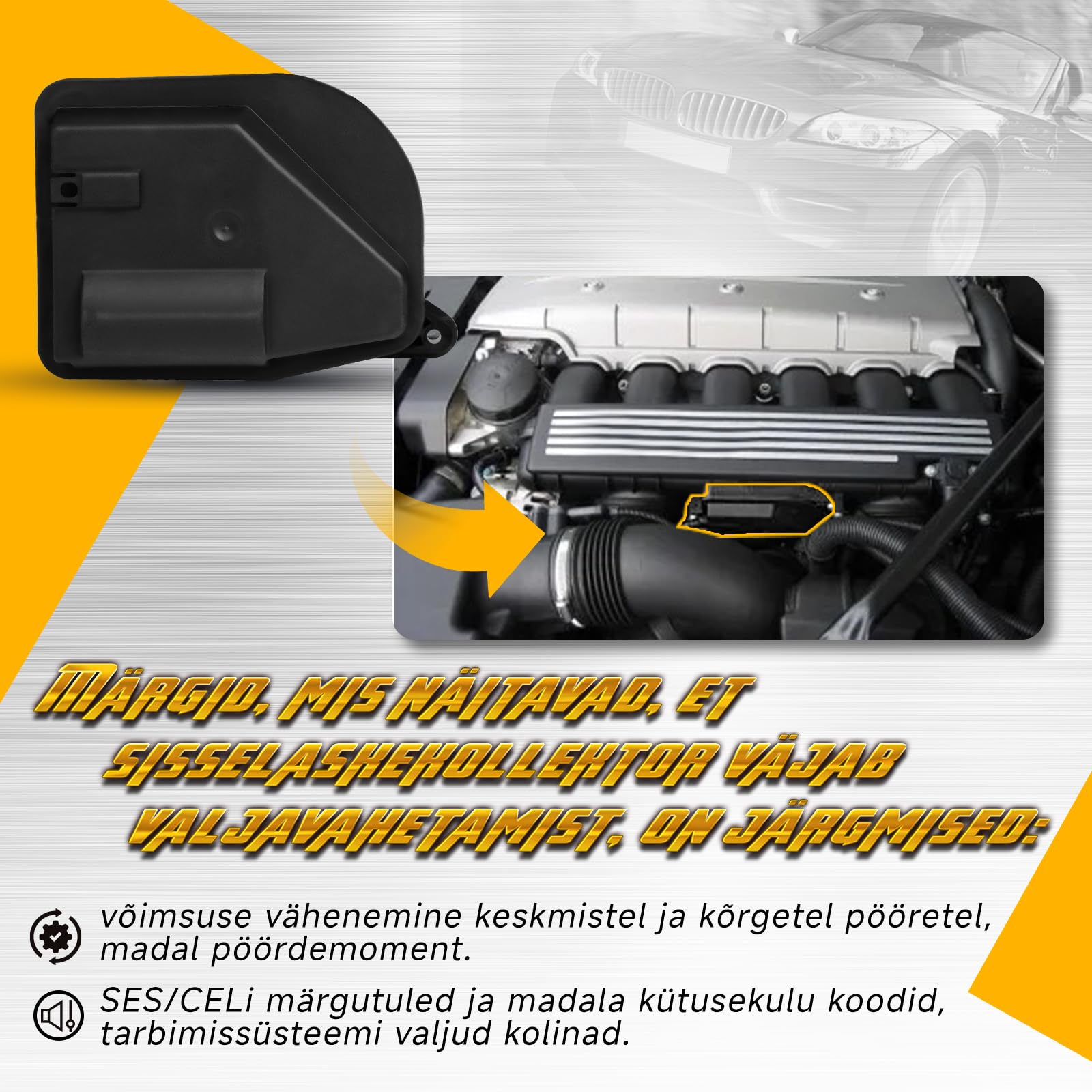 Valvola DISA aria destra compatibile BMW Serie 1 3 5 6 7 X1 X3 X5 Z4 2004-2017 2.5L 3.0L