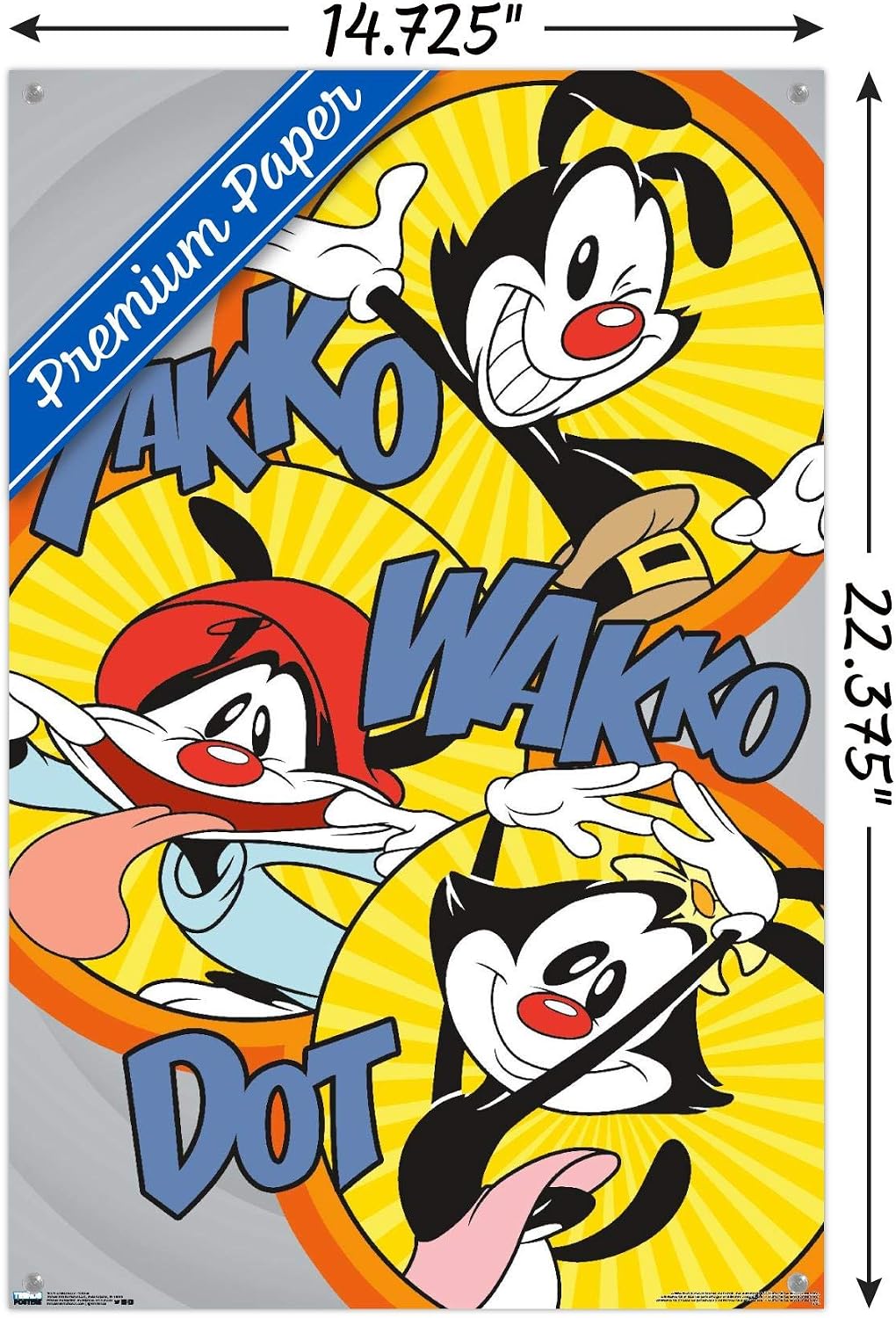 Trends International Animaniacs - Circles Wall Poster, 14.72" x 22.37", Premium Poster & Push Pin Bundle image 3